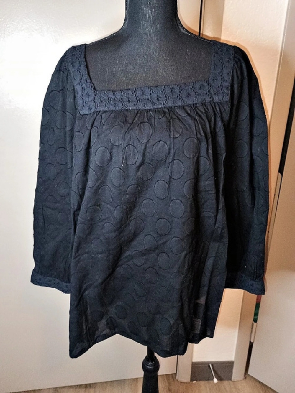 Style&co. Edition Black Textured Tunic Size 18W Like New